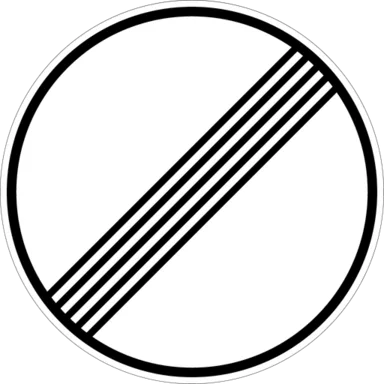 End of all speed and overtaking restrictions