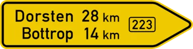 Direction sign